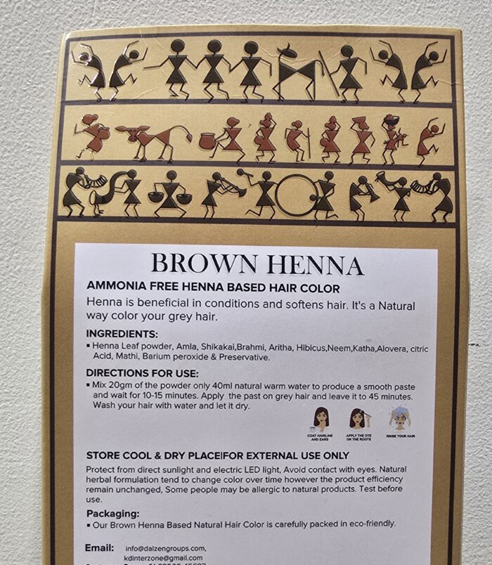Brown Heena back